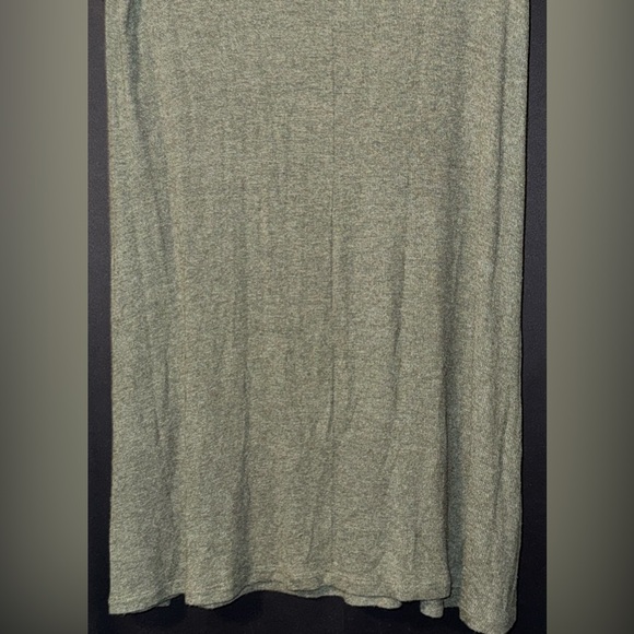 Madewell Swingy Tee Dress in Ribbed Heathered Moss Green size Large - Picture 13 of 14